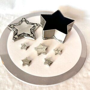 Make a Wish Jewelry Trinket Star Box with 5 Wish Stars Metal "Melissa" Swarovski